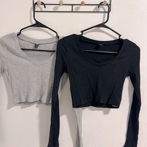Long sleeve crop tops
